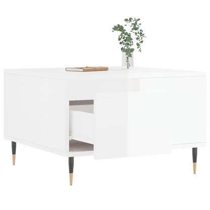 Couchtisch Hochglanz-Weiß 55x55x36,5 cm Holzwerkstoff - Pazzar.ch