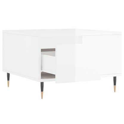 Couchtisch Hochglanz-Weiß 55x55x36,5 cm Holzwerkstoff - Pazzar.ch