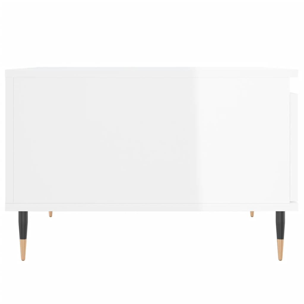 Couchtisch Hochglanz-Weiß 55x55x36,5 cm Holzwerkstoff - Pazzar.ch