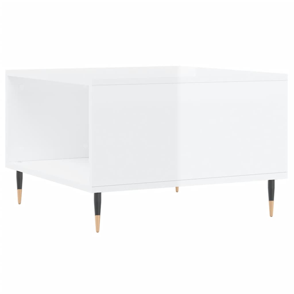 Couchtisch Hochglanz-Weiß 55x55x36,5 cm Holzwerkstoff - Pazzar.ch