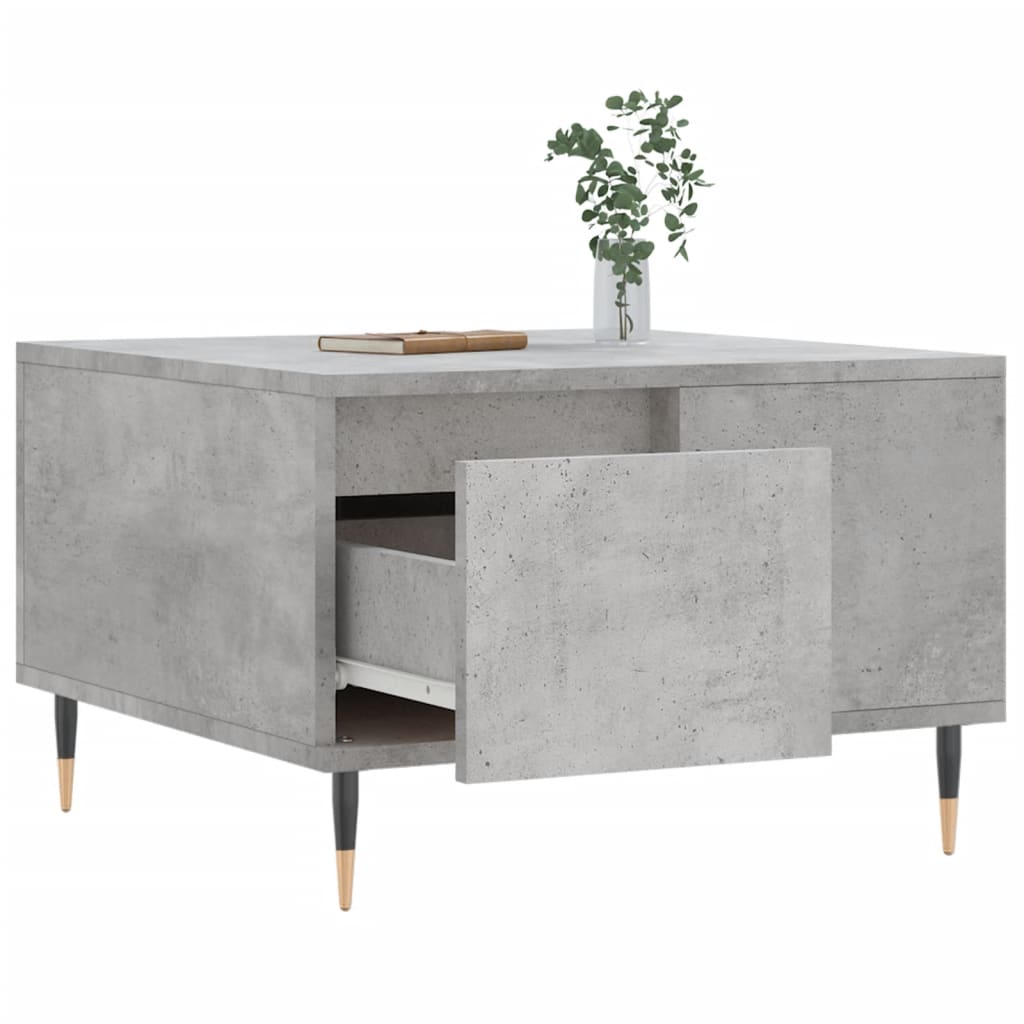 Couchtisch Betongrau 55x55x36,5 cm Holzwerkstoff - Pazzar.ch