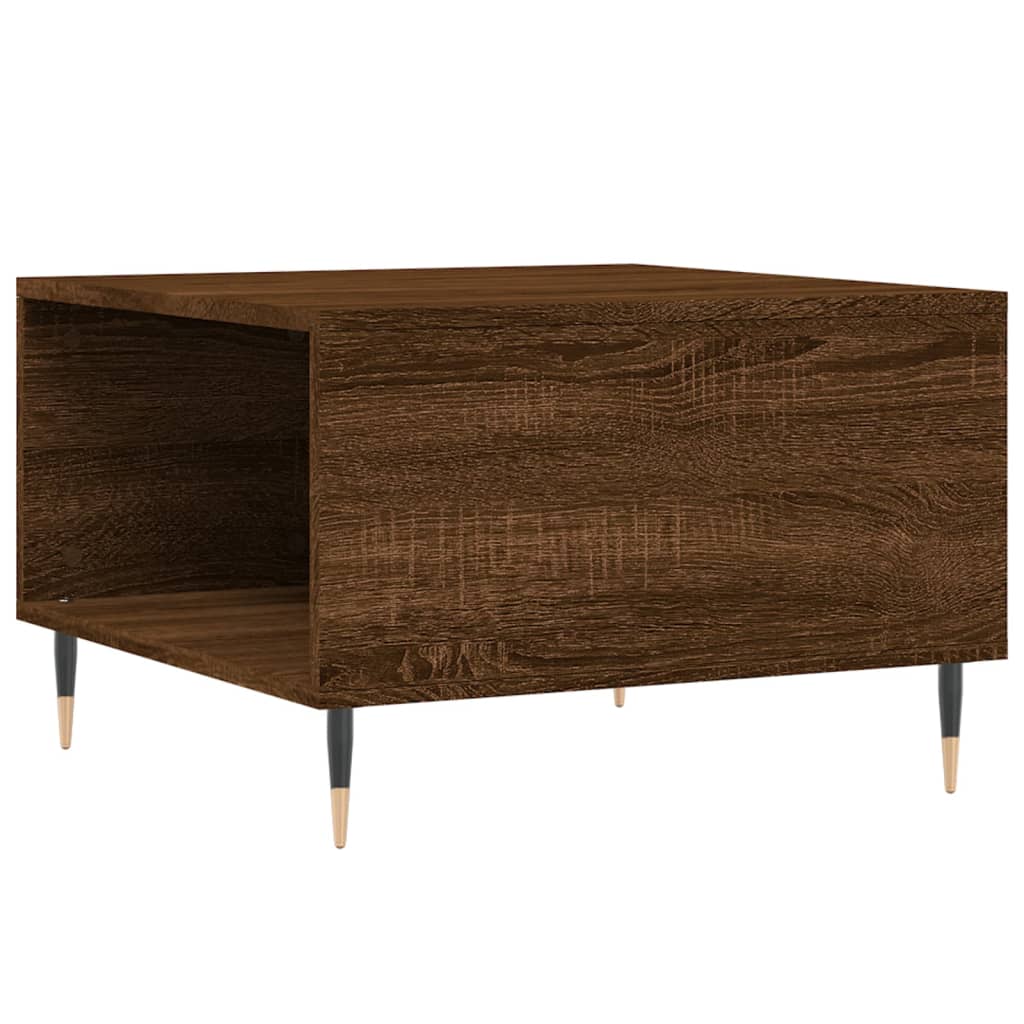 Couchtisch Braun Eichen-Optik 55x55x36,5 cm Holzwerkstoff - Pazzar.ch
