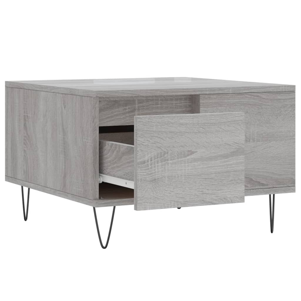 Couchtisch Grau Sonoma 55x55x36,5 cm Holzwerkstoff - Pazzar.ch