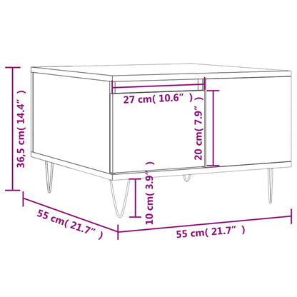Couchtisch Grau Sonoma 55x55x36,5 cm Holzwerkstoff - Pazzar.ch