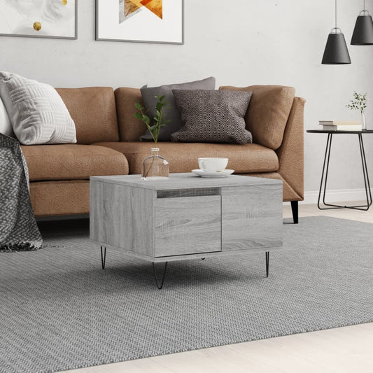 Couchtisch Grau Sonoma 55x55x36,5 cm Holzwerkstoff - Pazzar.ch