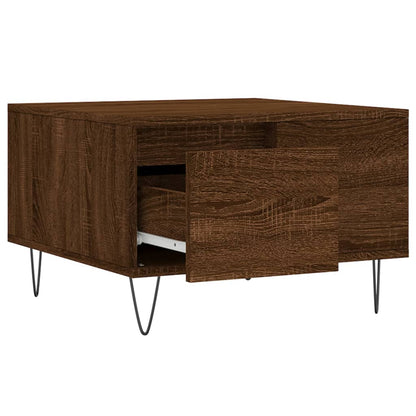 Couchtisch Braun Eichen-Optik 55x55x36,5 cm Holzwerkstoff - Pazzar.ch