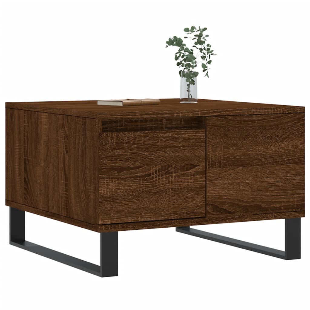 Couchtisch Braun Eichen-Optik 55x55x36,5 cm Holzwerkstoff - Pazzar.ch