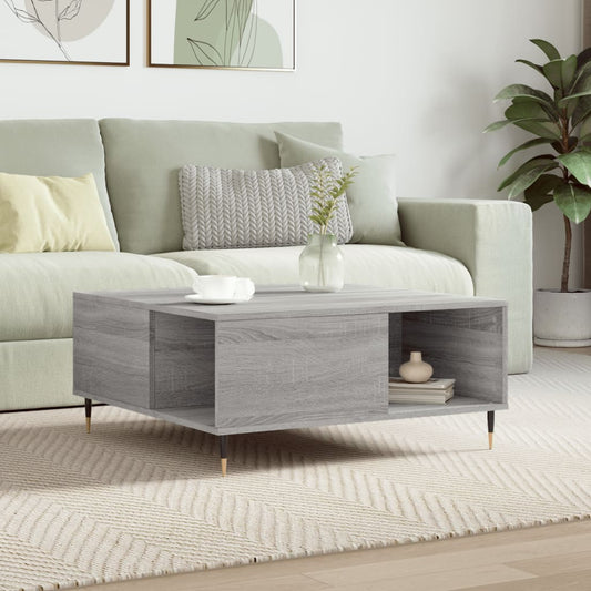 Couchtisch Grau Sonoma 80x80x36,5 cm Holzwerkstoff - Pazzar.ch