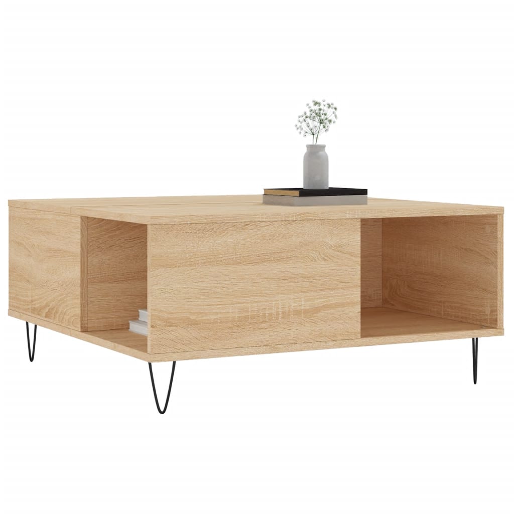 Couchtisch Sonoma-Eiche 80x80x36,5 cm Holzwerkstoff - Pazzar.ch