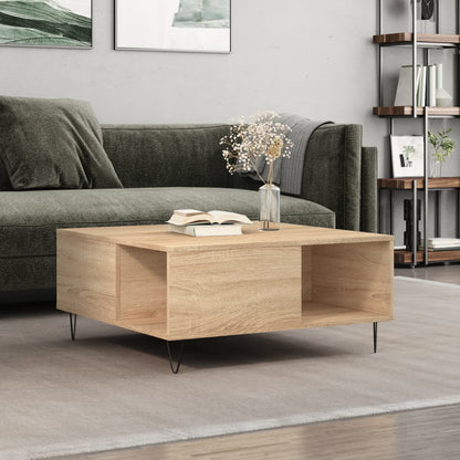 Couchtisch Sonoma-Eiche 80x80x36,5 cm Holzwerkstoff - Pazzar.ch