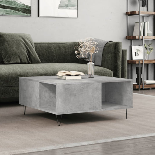 Couchtisch Betongrau 80x80x36,5 cm Holzwerkstoff - Pazzar.ch