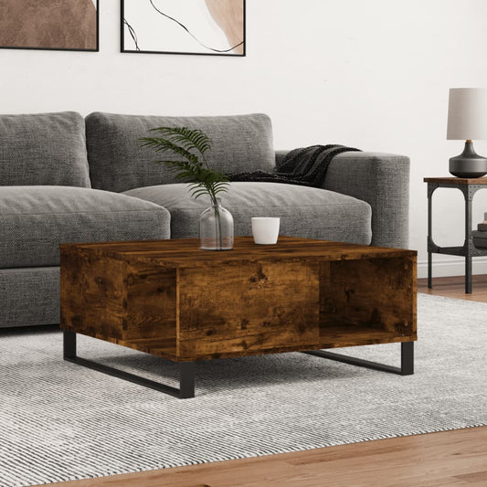 Couchtisch Räuchereiche 80x80x36,5 cm Holzwerkstoff - Pazzar.ch