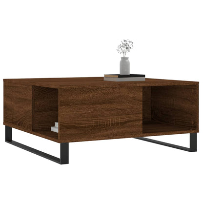 Couchtisch Braun Eichen-Optik 80x80x36,5 cm Holzwerkstoff - Pazzar.ch