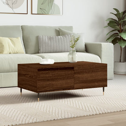 Couchtisch Braun Eichen-Optik 90x50x36,5 cm Holzwerkstoff - Pazzar.ch
