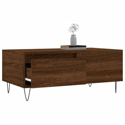 Couchtisch Braun Eichen-Optik 90x50x36,5 cm Holzwerkstoff - Pazzar.ch