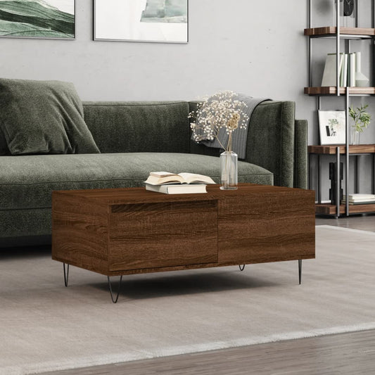 Couchtisch Braun Eichen-Optik 90x50x36,5 cm Holzwerkstoff - Pazzar.ch
