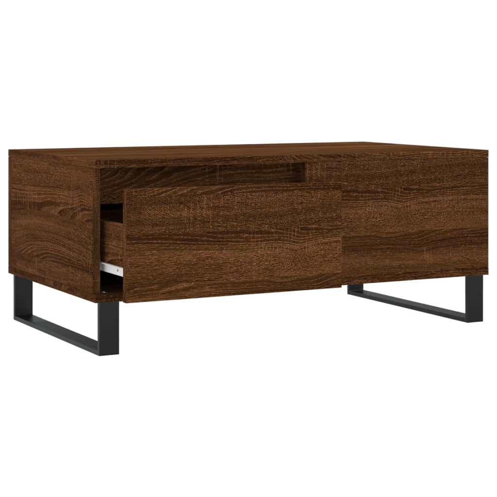 Couchtisch Braun Eichen-Optik 90x50x36,5 cm Holzwerkstoff - Pazzar.ch