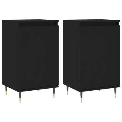 Sideboards 2 Stk. Schwarz 40x35x70 cm Holzwerkstoff - Pazzar.ch