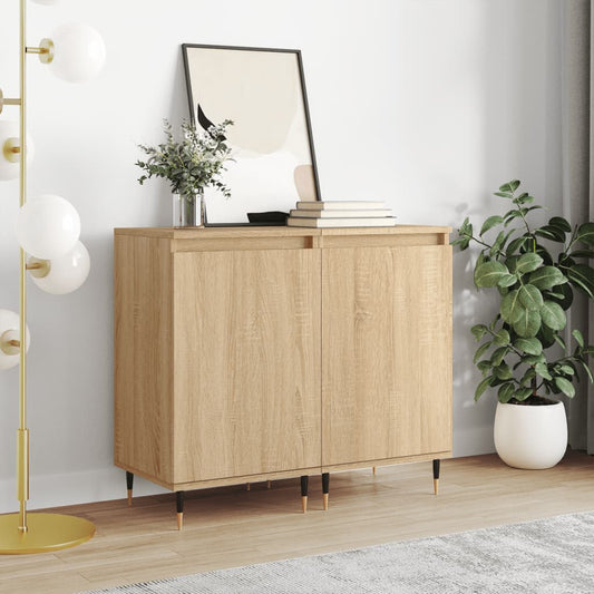 Sideboards 2 Stk. Sonoma-Eiche 40x35x70 cm Holzwerkstoff - Pazzar.ch