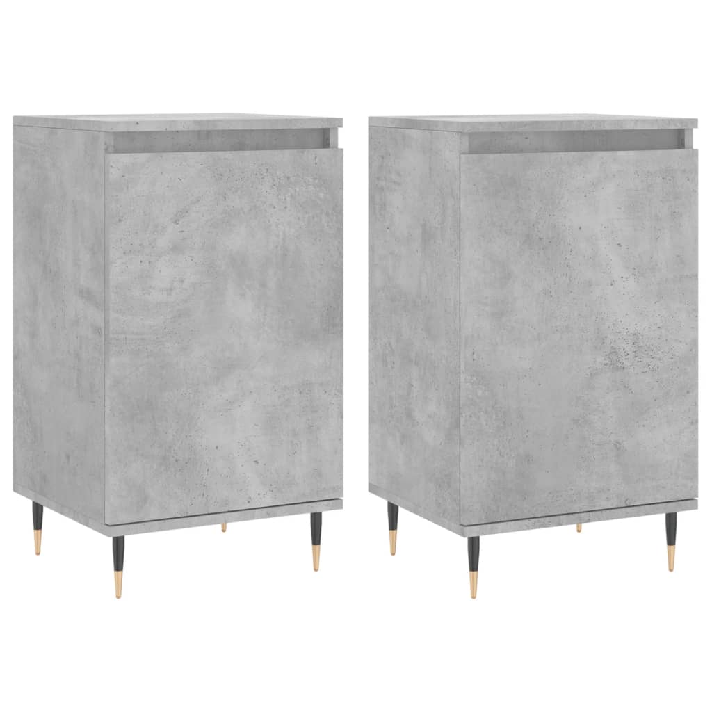 Sideboards 2 Stk. Betongrau 40x35x70 cm Holzwerkstoff - Pazzar.ch