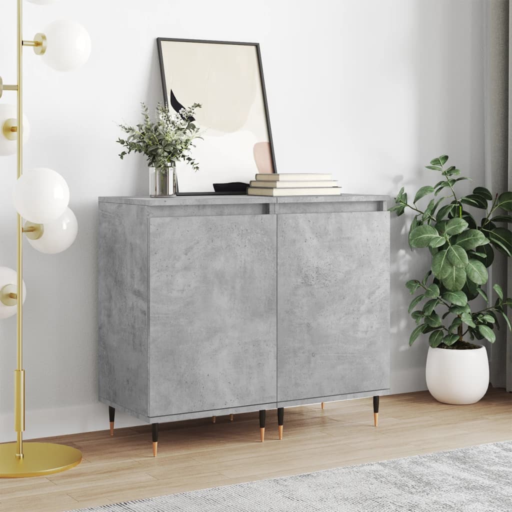 Sideboards 2 Stk. Betongrau 40x35x70 cm Holzwerkstoff - Pazzar.ch