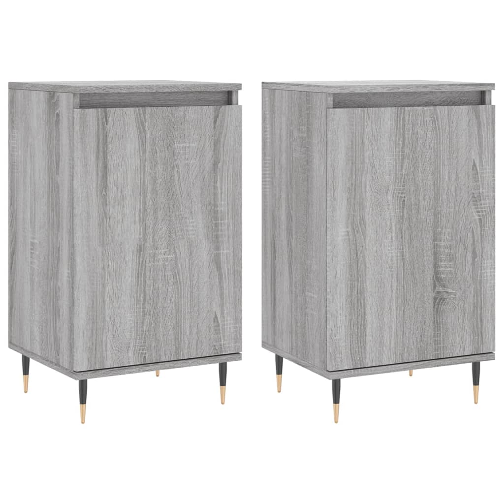 Sideboards 2 Stk. Grau Sonoma 40x35x70 cm Holzwerkstoff - Pazzar.ch