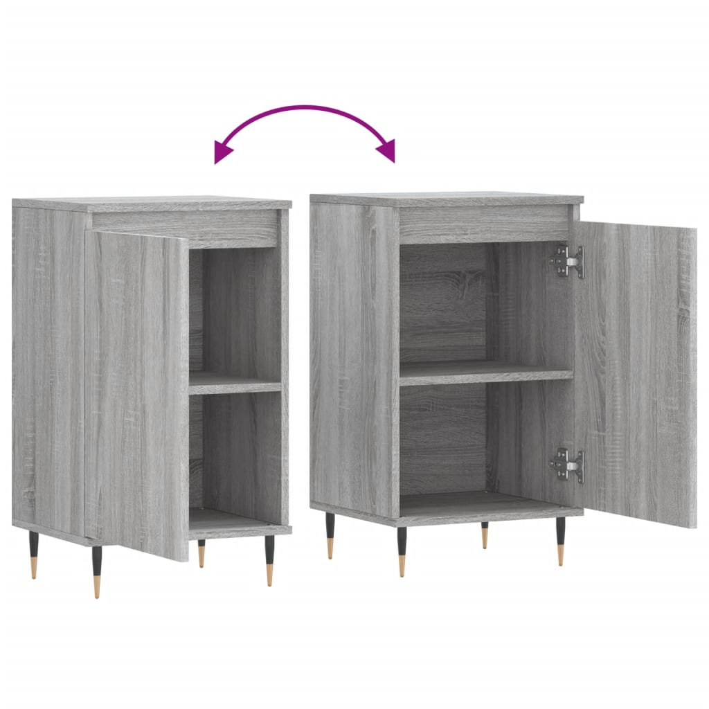 Sideboards 2 Stk. Grau Sonoma 40x35x70 cm Holzwerkstoff - Pazzar.ch