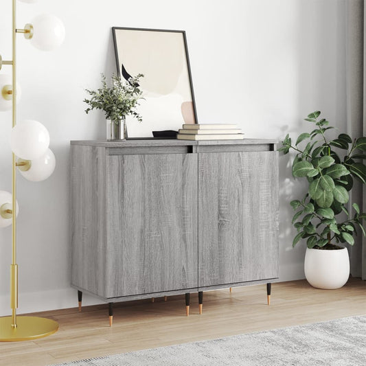 Sideboards 2 Stk. Grau Sonoma 40x35x70 cm Holzwerkstoff - Pazzar.ch