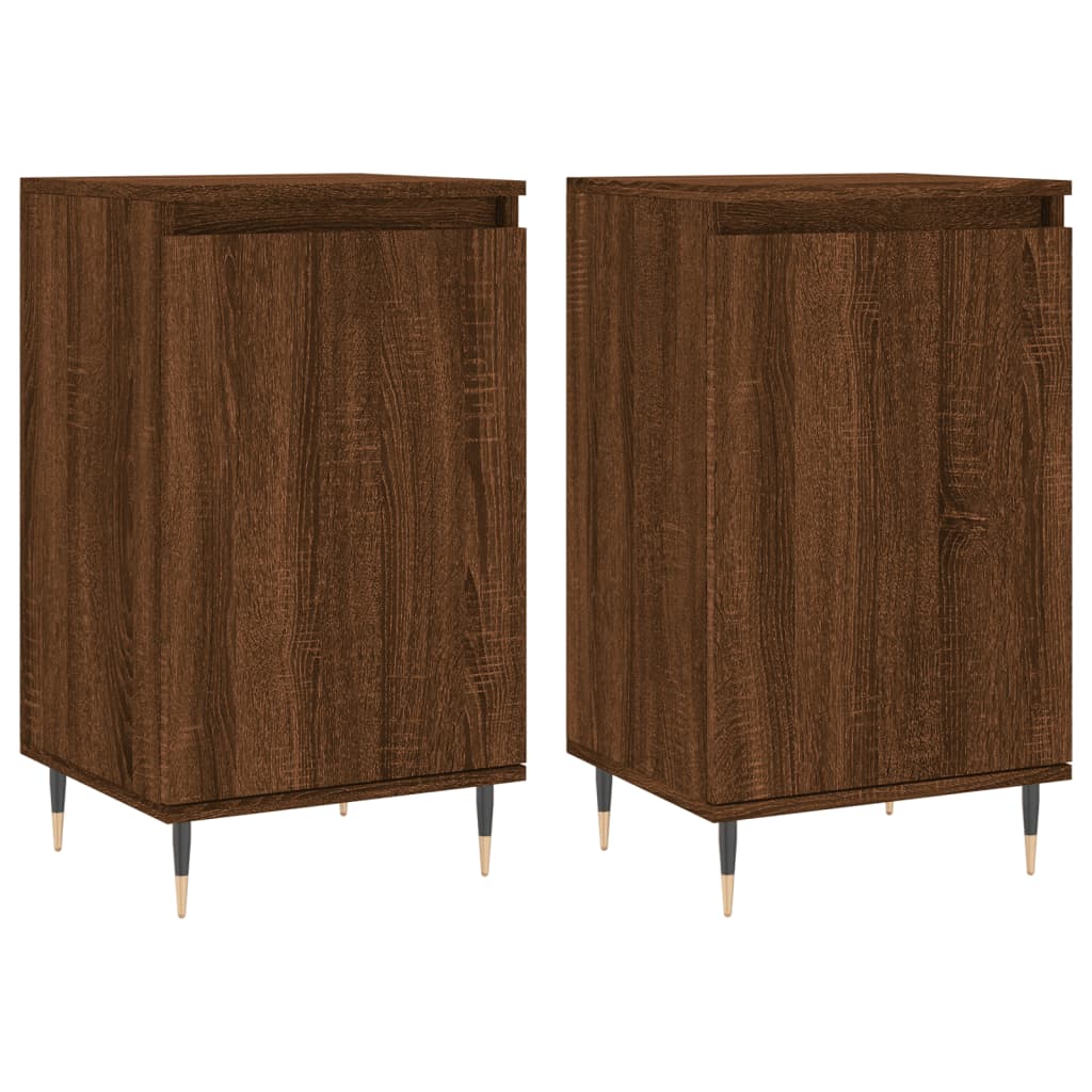 Sideboards 2 Stk. Braun Eichen-Optik 40x35x70 cm Holzwerkstoff - Pazzar.ch
