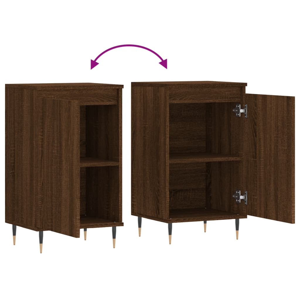 Sideboards 2 Stk. Braun Eichen-Optik 40x35x70 cm Holzwerkstoff - Pazzar.ch