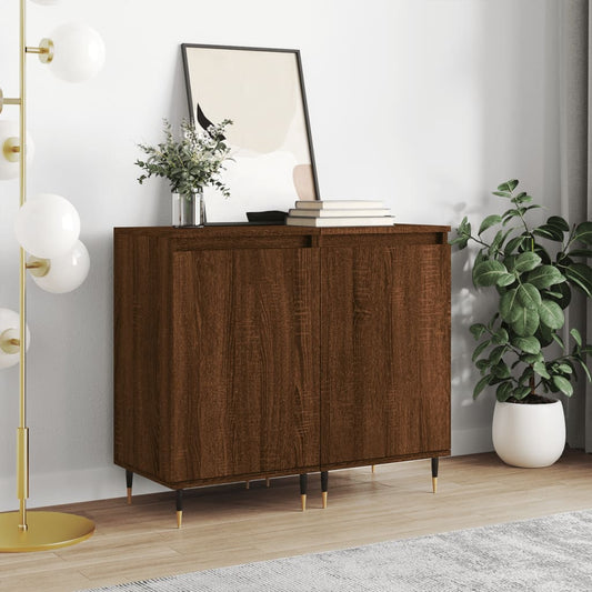 Sideboards 2 Stk. Braun Eichen-Optik 40x35x70 cm Holzwerkstoff - Pazzar.ch