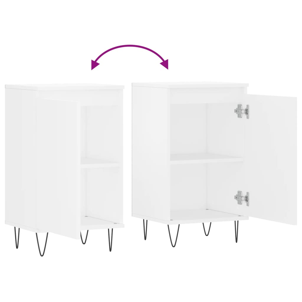 Sideboards 2 Stk. Weiß 40x35x70 cm Holzwerkstoff - Pazzar.ch