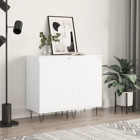 Sideboards 2 Stk. Weiß 40x35x70 cm Holzwerkstoff - Pazzar.ch