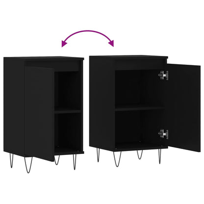 Sideboards 2 Stk. Schwarz 40x35x70 cm Holzwerkstoff - Pazzar.ch