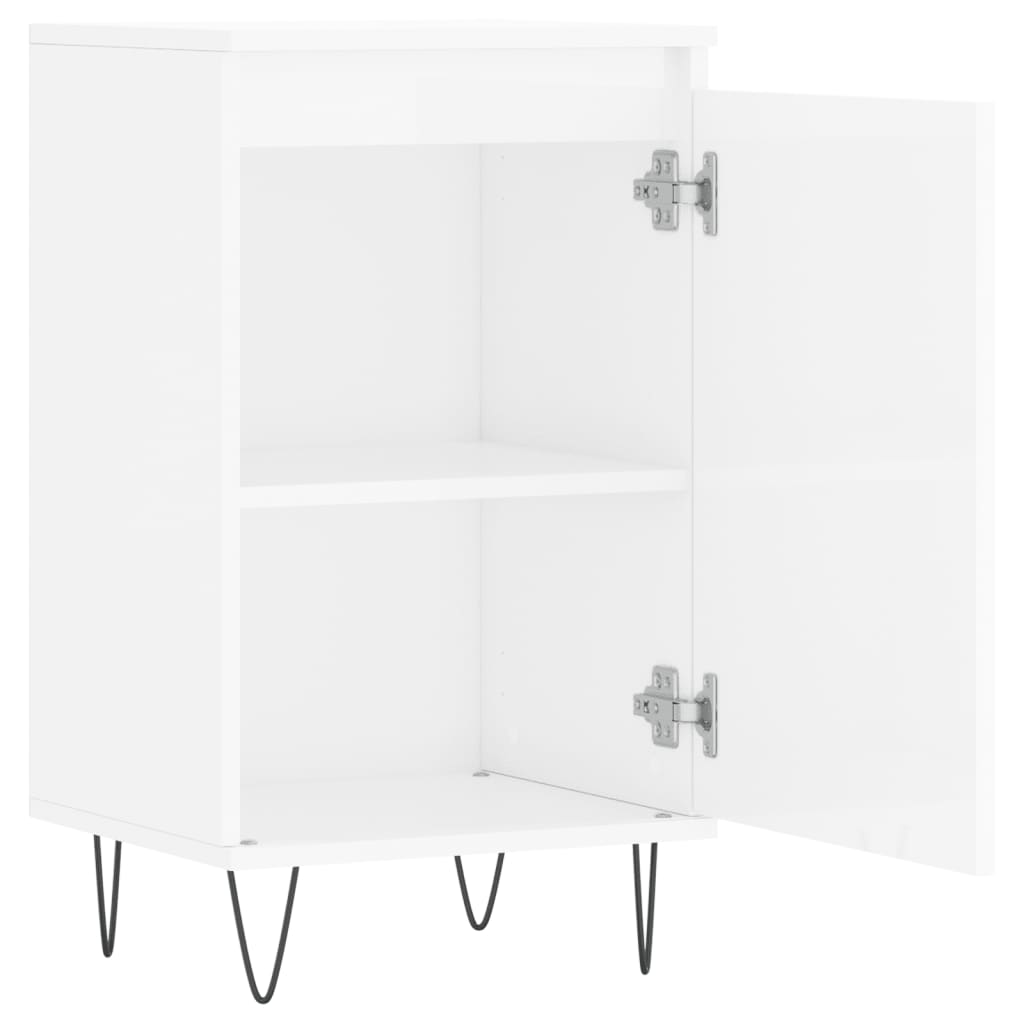 Sideboards 2 Stk. Hochglanz-Weiß 40x35x70 cm Holzwerkstoff - Pazzar.ch