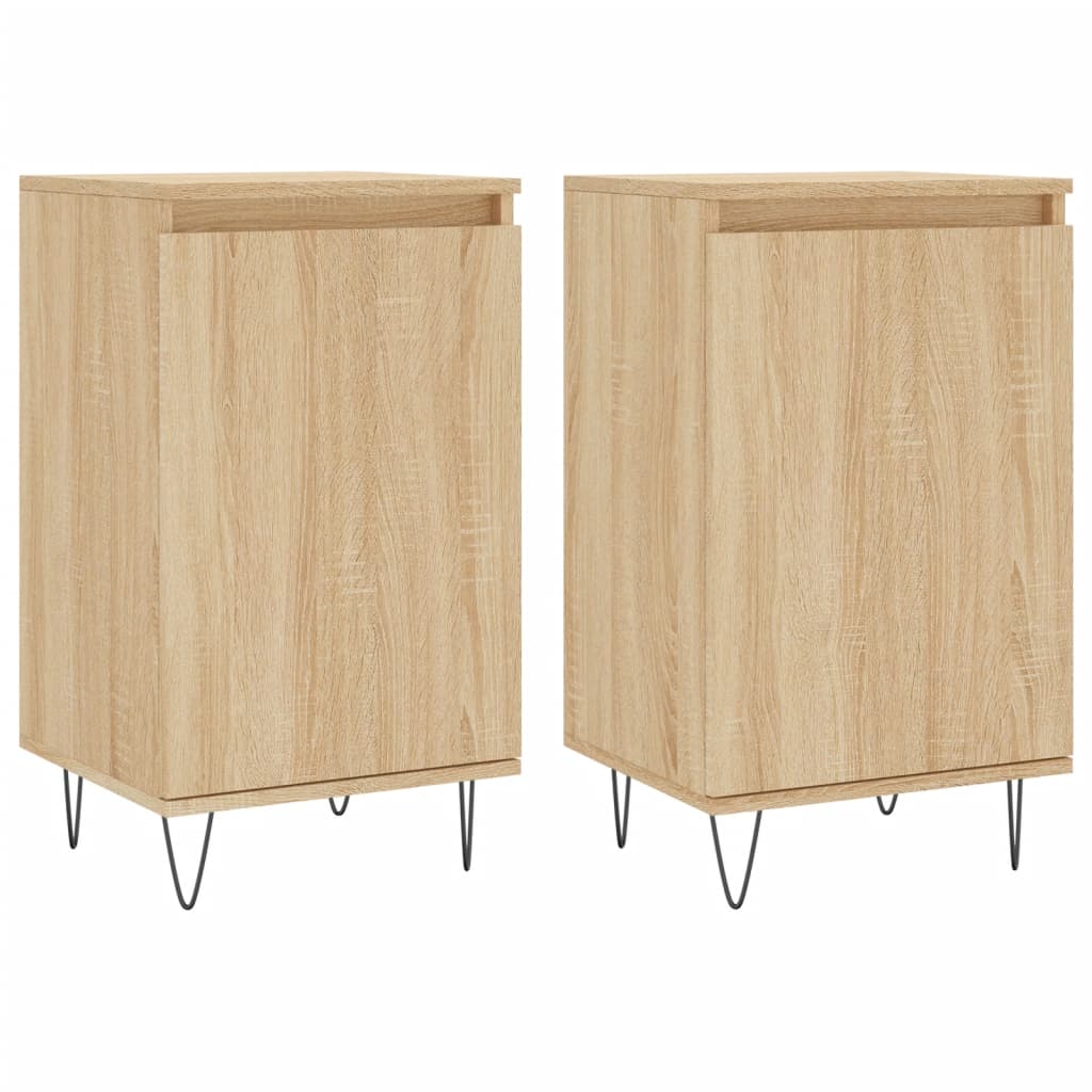 Sideboards 2 Stk. Sonoma-Eiche 40x35x70 cm Holzwerkstoff - Pazzar.ch