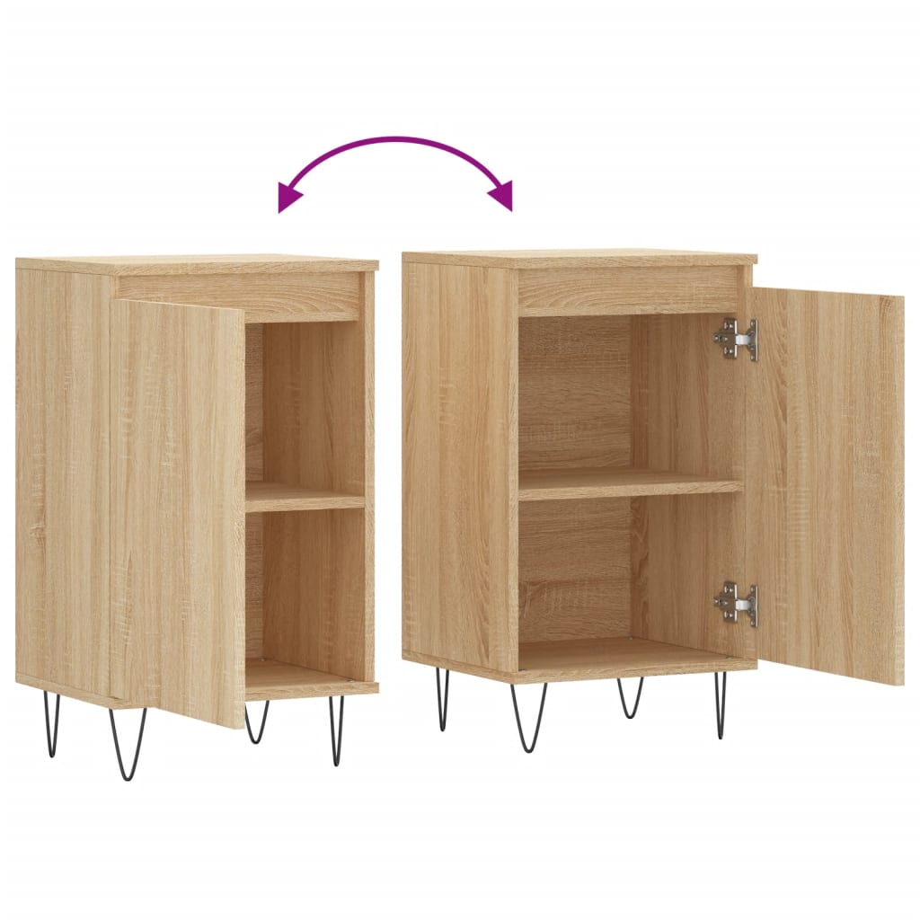 Sideboards 2 Stk. Sonoma-Eiche 40x35x70 cm Holzwerkstoff - Pazzar.ch