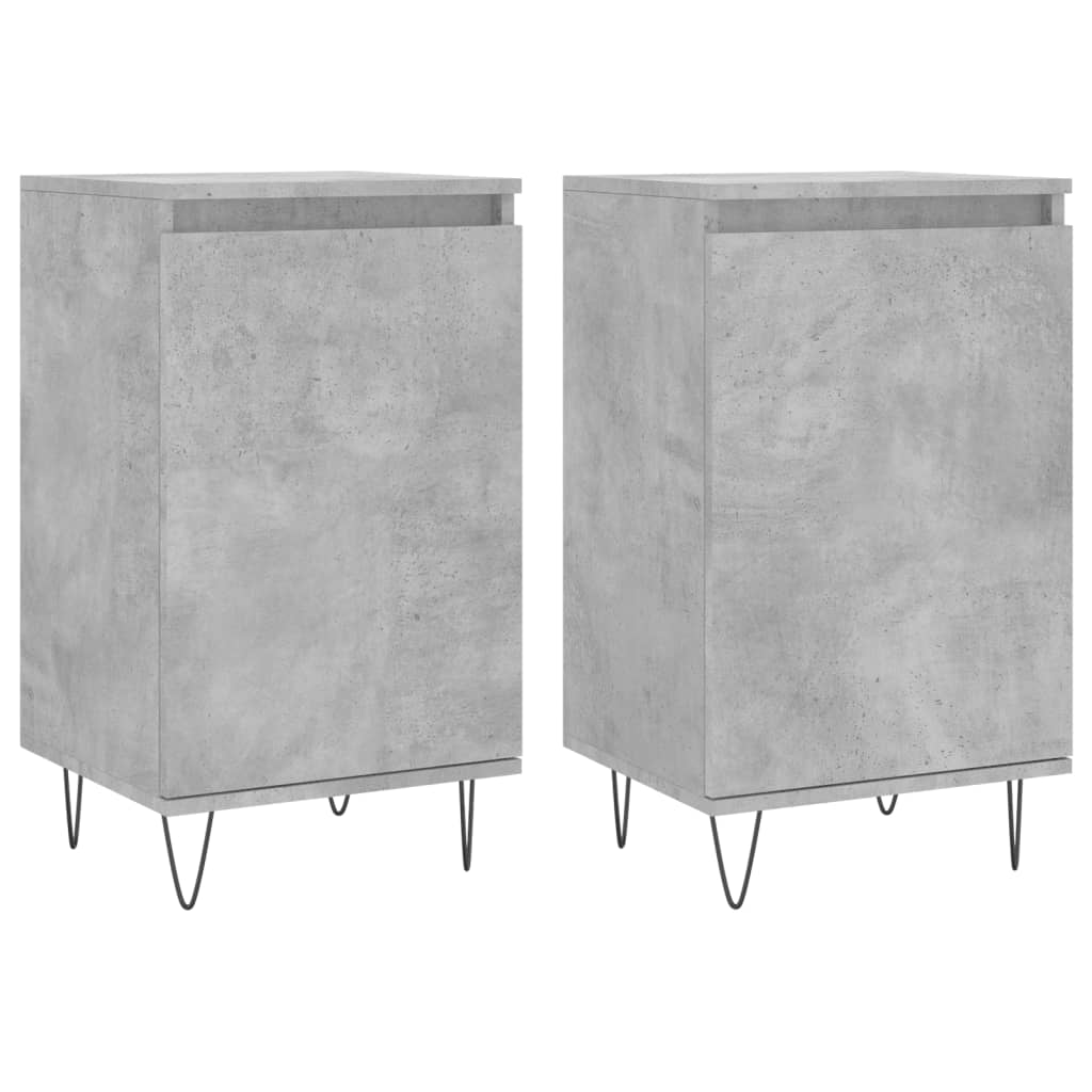 Sideboards 2 Stk. Betongrau 40x35x70 cm Holzwerkstoff - Pazzar.ch