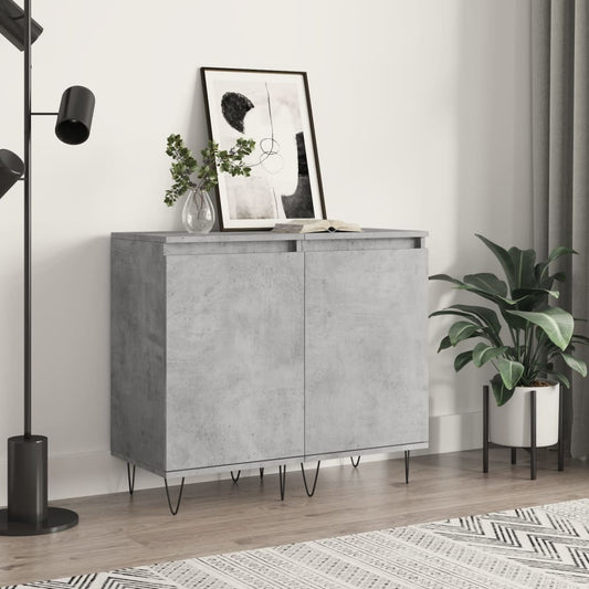 Sideboards 2 Stk. Betongrau 40x35x70 cm Holzwerkstoff - Pazzar.ch