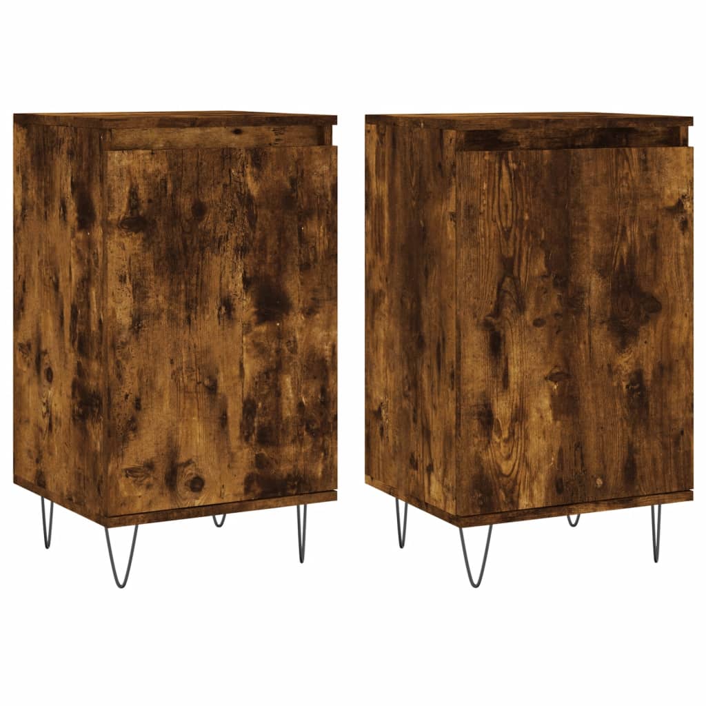 Sideboards 2 Stk. Räuchereiche 40x35x70 cm Holzwerkstoff - Pazzar.ch