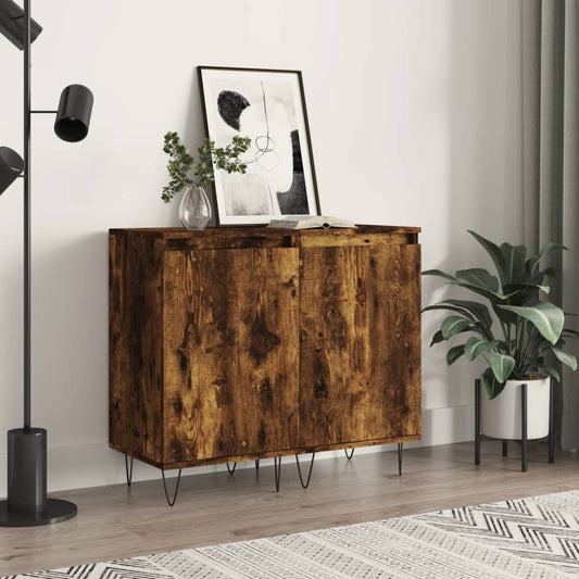 Sideboards 2 Stk. Räuchereiche 40x35x70 cm Holzwerkstoff - Pazzar.ch