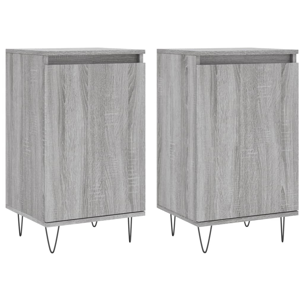 Sideboards 2 Stk. Grau Sonoma 40x35x70 cm Holzwerkstoff - Pazzar.ch
