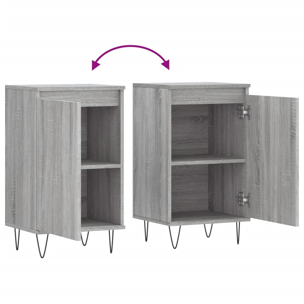 Sideboards 2 Stk. Grau Sonoma 40x35x70 cm Holzwerkstoff - Pazzar.ch