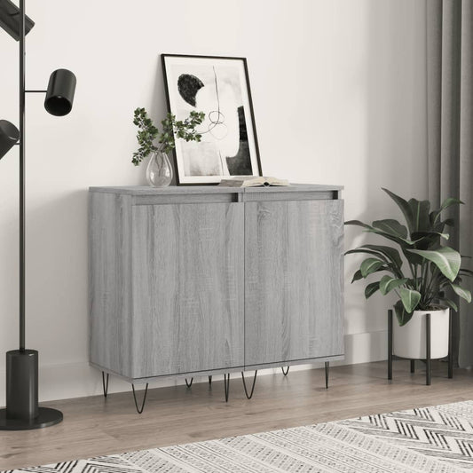 Sideboards 2 Stk. Grau Sonoma 40x35x70 cm Holzwerkstoff - Pazzar.ch