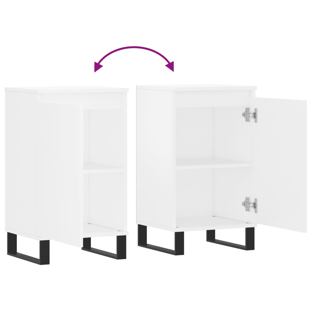 Sideboards 2 Stk. Weiß 40x35x70 cm Holzwerkstoff - Pazzar.ch