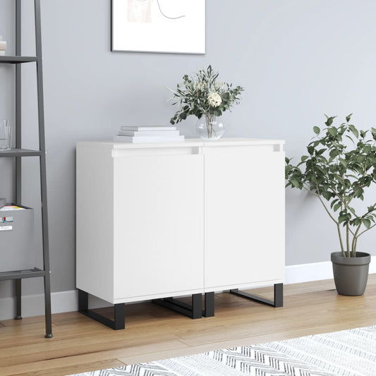 Sideboards 2 Stk. Weiß 40x35x70 cm Holzwerkstoff - Pazzar.ch