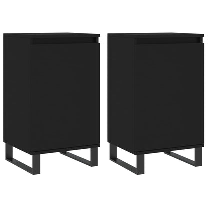Sideboards 2 Stk. Schwarz 40x35x70 cm Holzwerkstoff - Pazzar.ch
