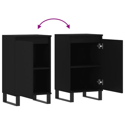 Sideboards 2 Stk. Schwarz 40x35x70 cm Holzwerkstoff - Pazzar.ch
