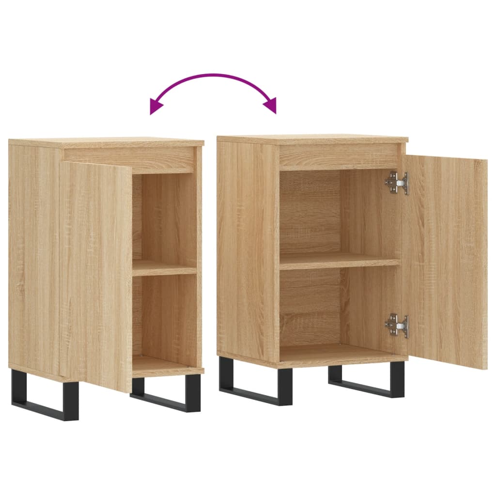 Sideboards 2 Stk. Sonoma-Eiche 40x35x70 cm Holzwerkstoff - Pazzar.ch
