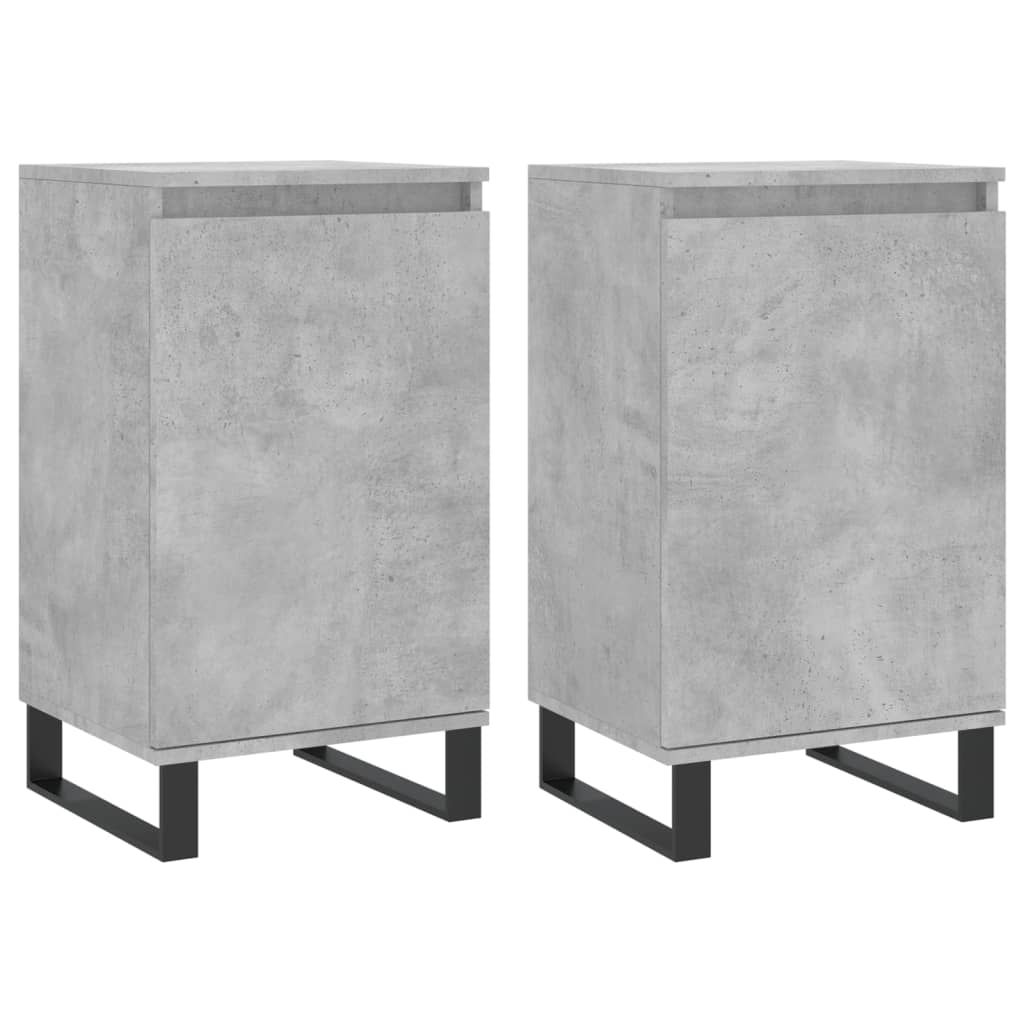 Sideboards 2 Stk. Betongrau 40x35x70 cm Holzwerkstoff - Pazzar.ch